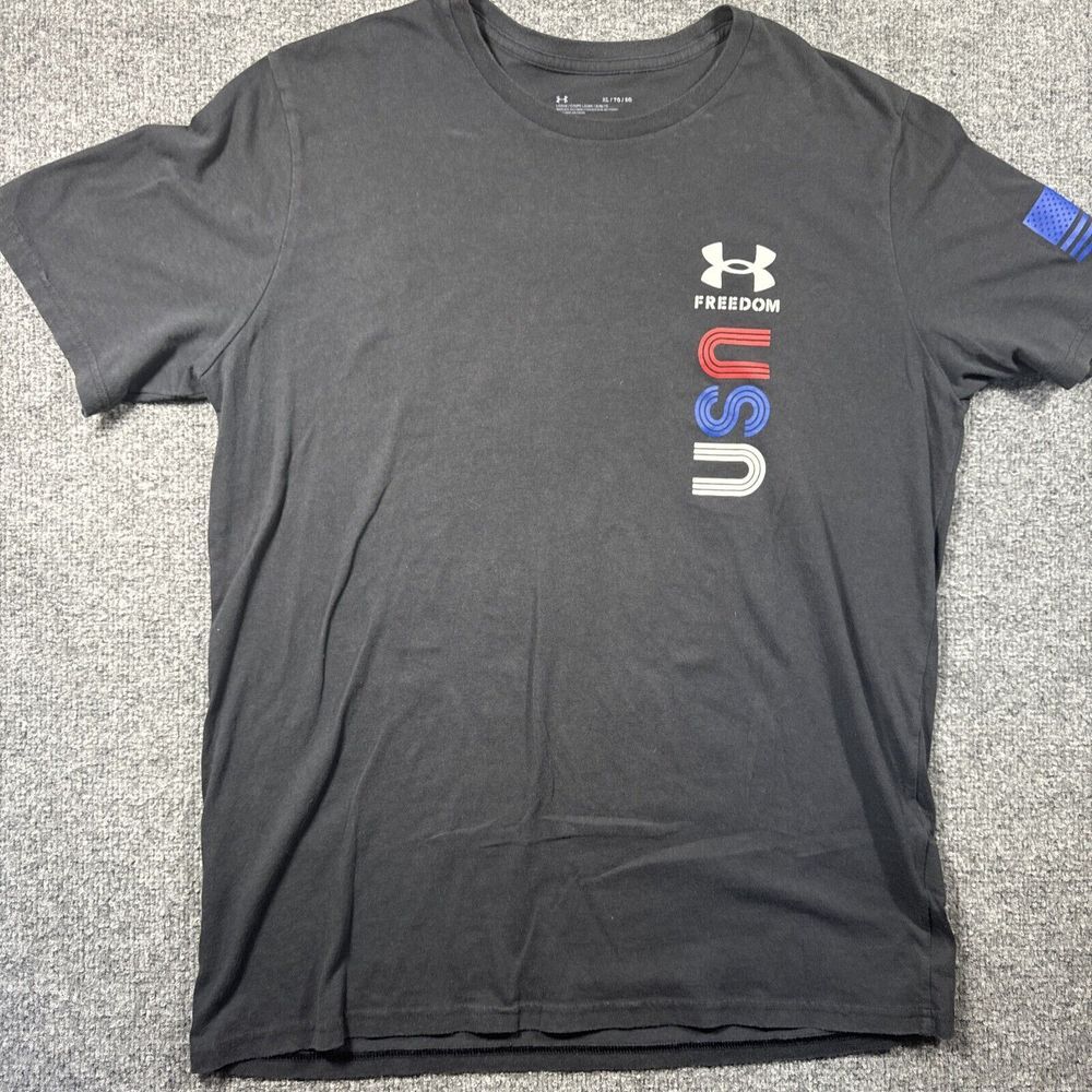 Under Armor‎ USA Freedom Men XL Tshirt Training Workout